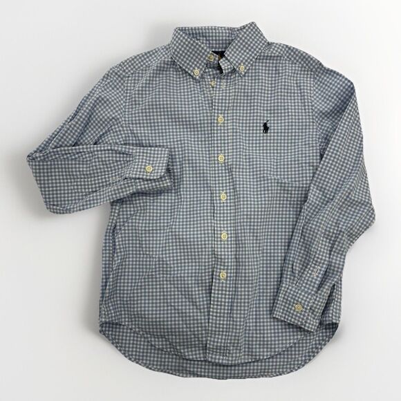 Polo by Ralph Lauren Other - Polo Ralph Lauren Dress Shirt Boys Size Small (8) Button Up Blue White Plaid